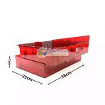 Khay dàn mưa nhựa mica màu đỏ trong suốt 38x25x7 cm dùng DIY lọc thô cho hồ cá - Ảnh 2