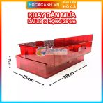Khay dàn mưa nhựa mica màu đỏ trong suốt 38x25x7 cm dùng DIY lọc thô cho hồ cá
