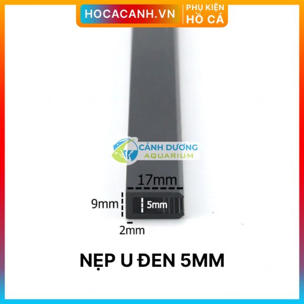 U Nẹp 5mm Đen